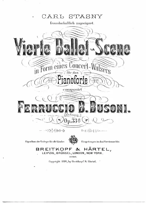 First page of Vierte Ballettszene