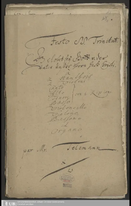 First page of Gelobet sei Gott und der Vater