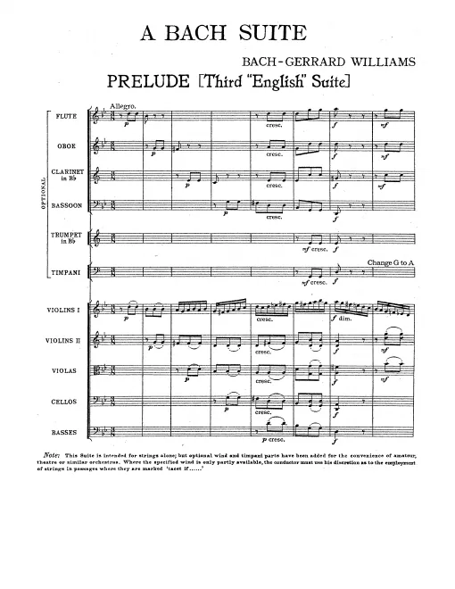 First page of A Bach Suite