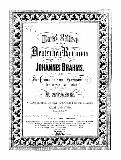 First page of Ein deutsches Requiem