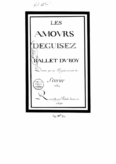 First page of Les amours déguisés