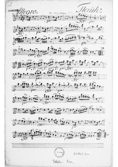 First page of Divertimento in G major, H.642