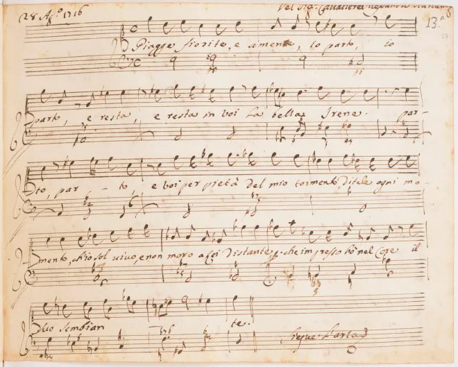 First page of Piagge fiorite e amene
