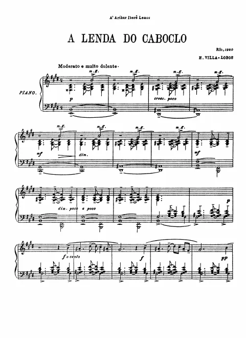 First page of A lenda do caboclo