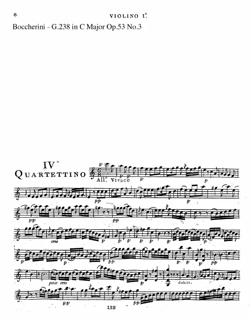 First page of String Quartet in C major