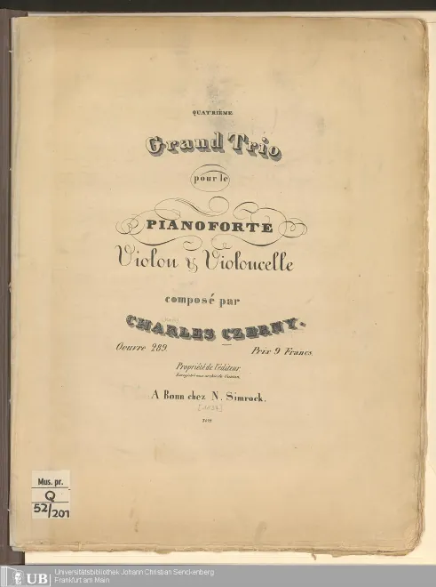 First page of Piano Trio No.4
