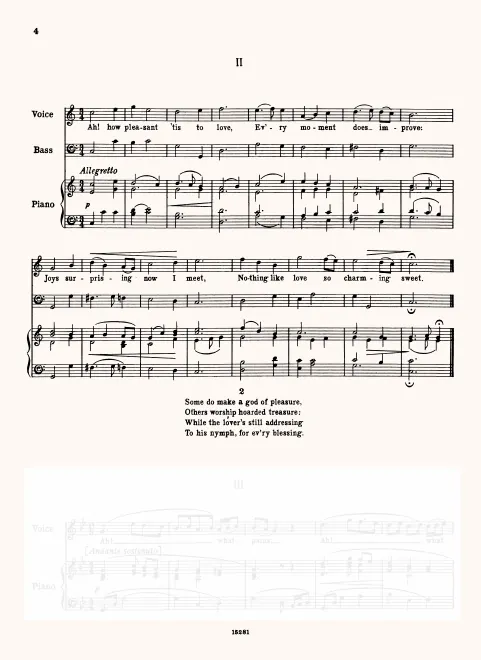 First page of Ah! How Pleasant 'Tis to Love