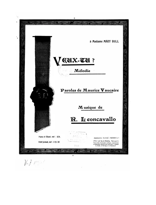 First page of Veux-tu?