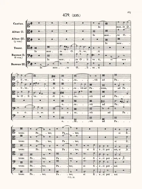 First page of In monte oliveti