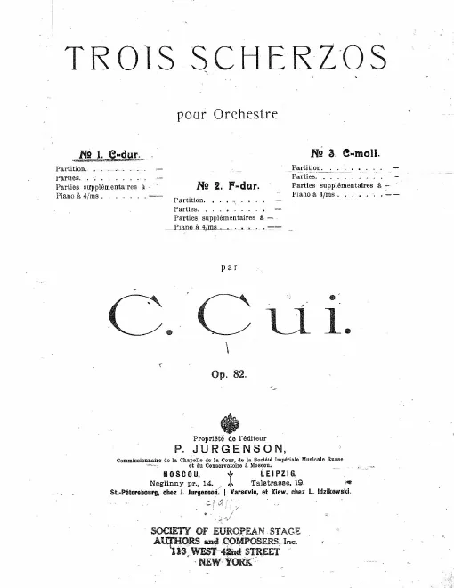 First page of 3 Scherzos