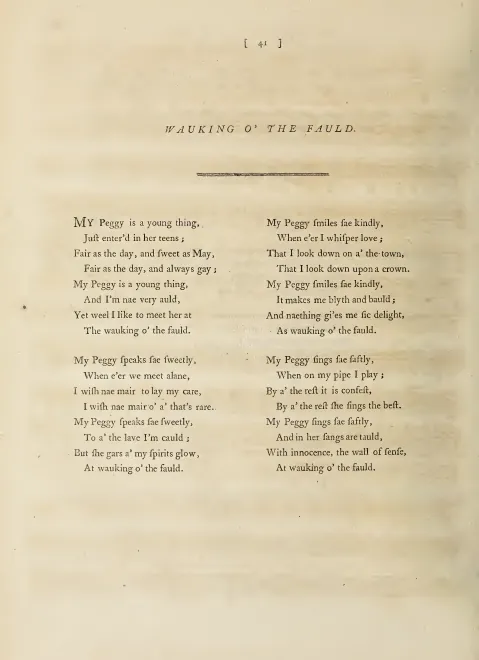First page of The Wawking of the Fauld