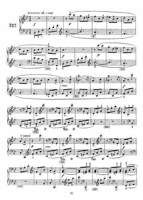First page of Keyboard Sonata in B-flat major