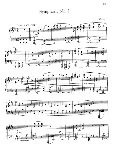 First page of Symphony No.2