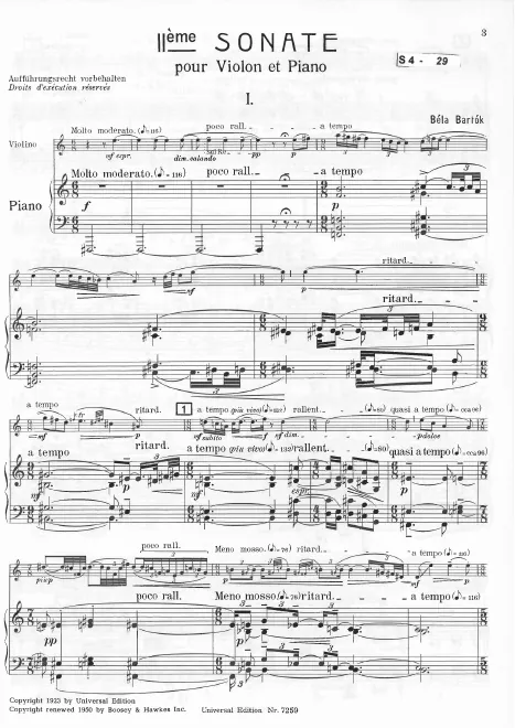 First page of Violin Sonata No.2