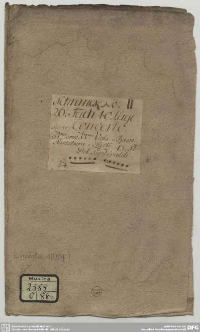 First page of Violin Concerto in G minor