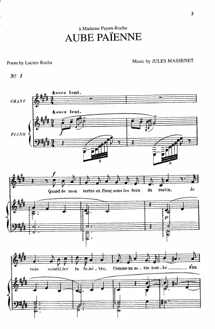 First page of Aube païenne