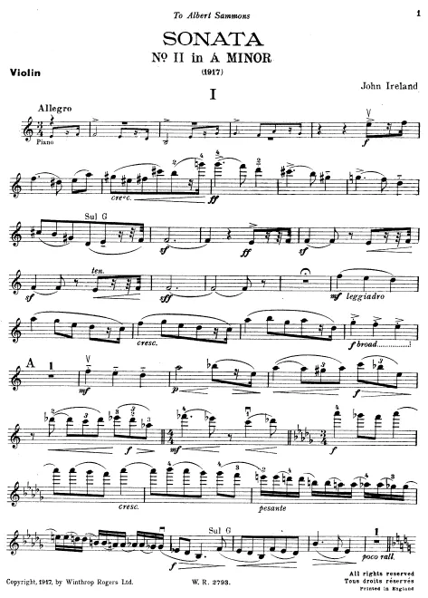 First page of Violin Sonata No.2