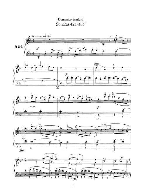 First page of Keyboard Sonata in D minor