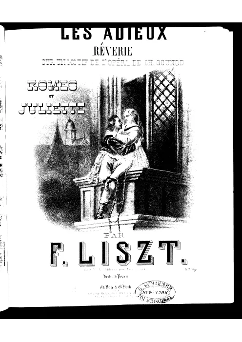 First page of Les adieux