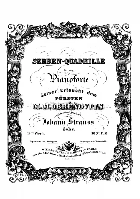 First page of Serben-Quadrille