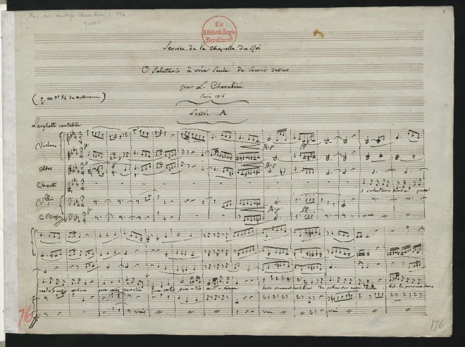 First page of O salutaris hostia E-flat major