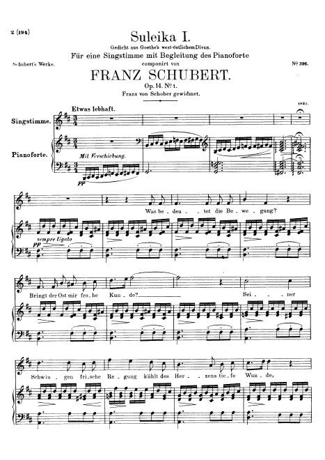 First page of Suleika I