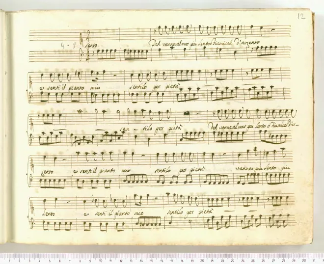 First page of Deh vanne al mar più lento
