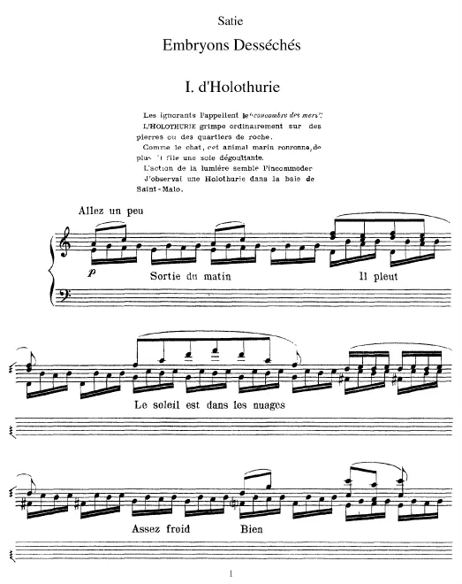 First page of Embryons desséchés