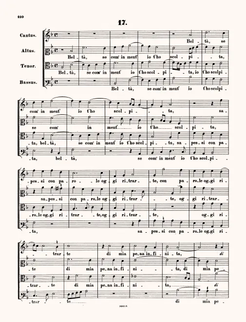 First page of Beltà, se com'in ment'io