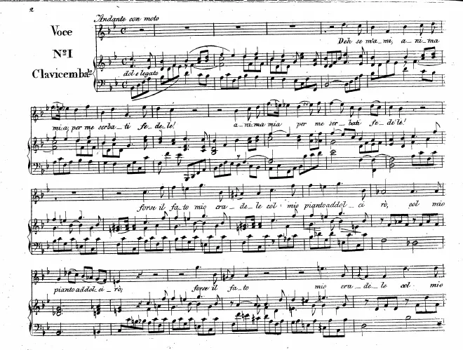 First page of Sei Canzoni