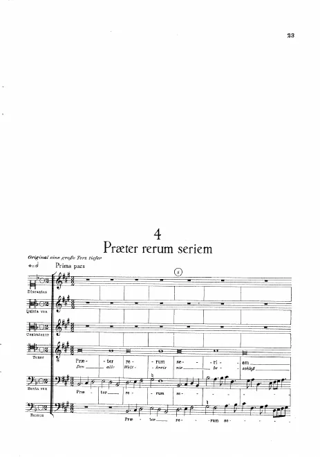 First page of Praeter rerum seriem