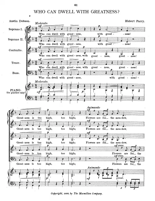 First page of Who Can Dwell with Greatness