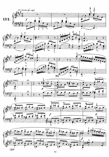 First page of Keyboard Sonata in A major
