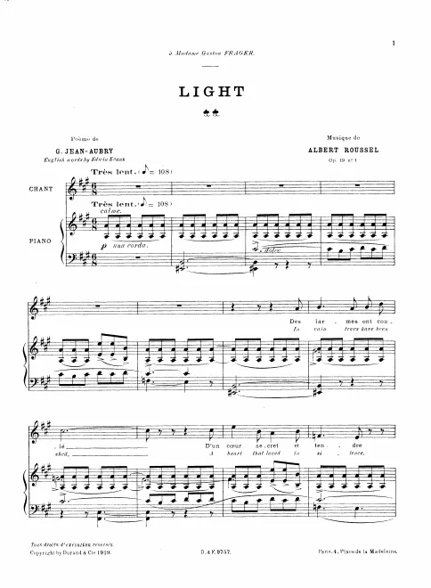 First page of 2 Mélodies
