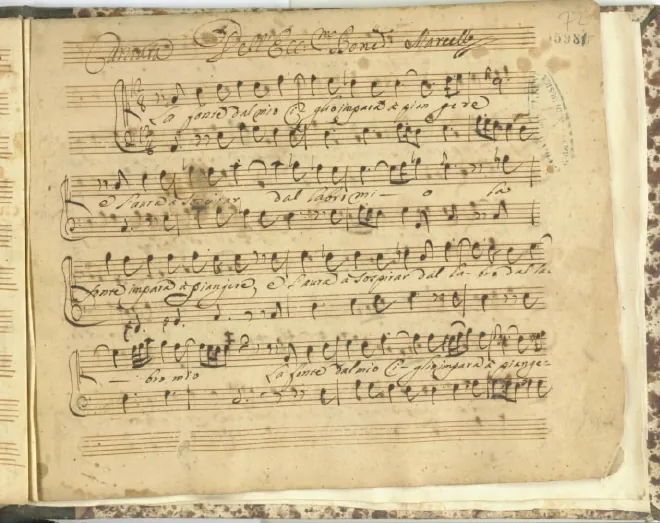 First page of La fonte del mio ciglio