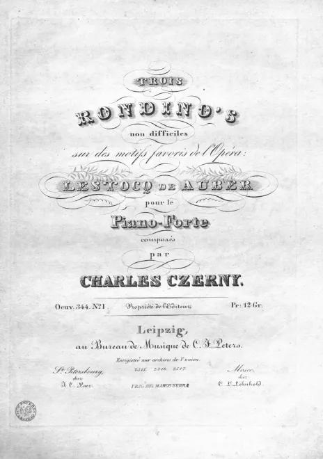 First page of 3 Rondinos from the Opera 'Lestocq'