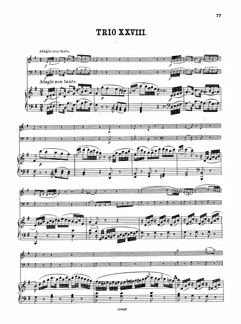 First page of Piano Trio in G major