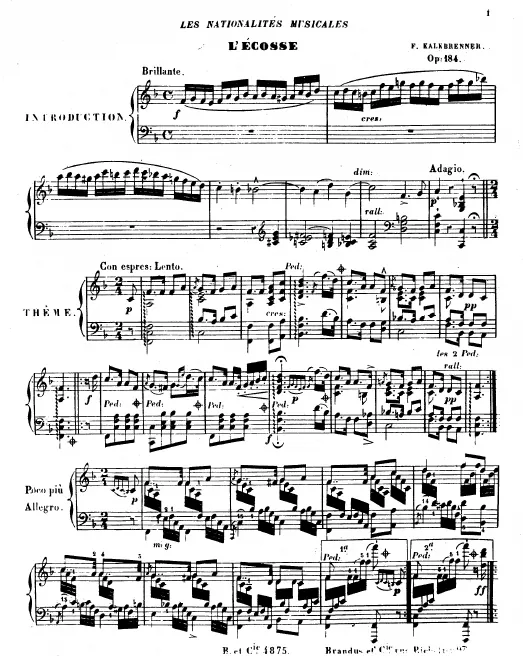 First page of Les Nationalités musicales, Op.184