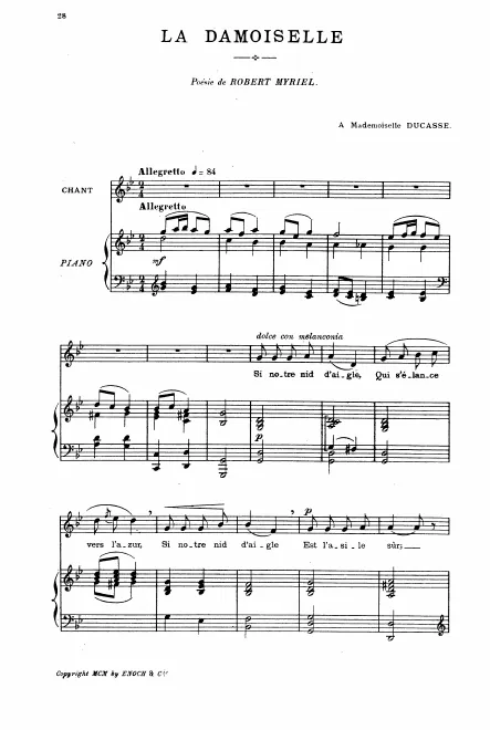First page of La damoiselle
