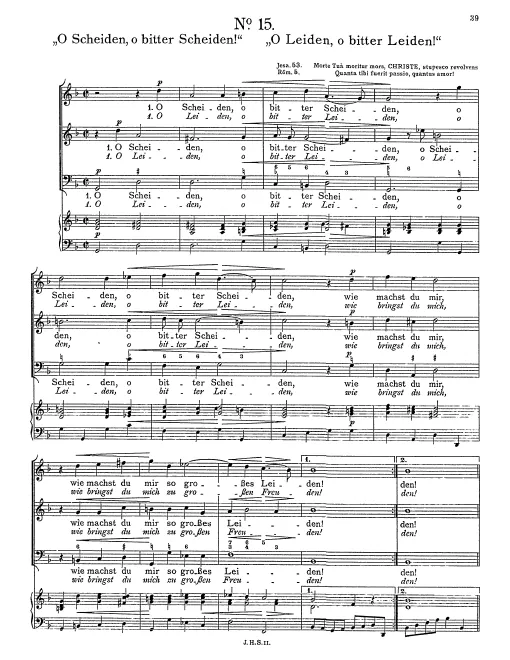 First page of O Scheiden, o bitter Scheiden!