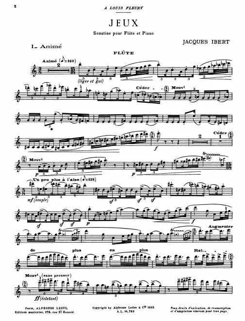 First page of Jeux