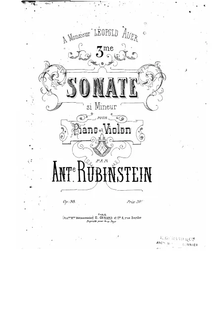 First page of Violin Sonata No.3
