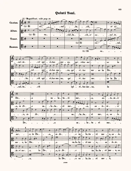 First page of Magnificat quinti toni