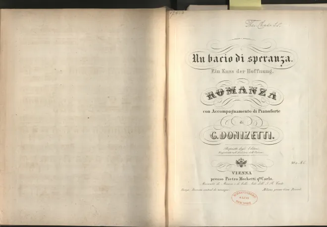 First page of Un bacio de speranza