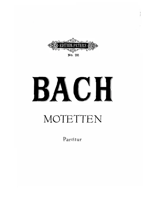 First page of Motetten