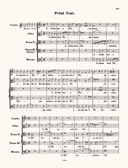 First page of Magnificat primi toni