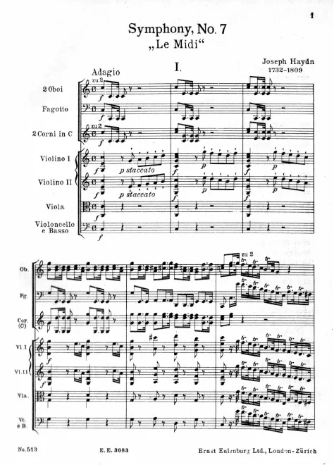 First page of Symphony No.7 in C major