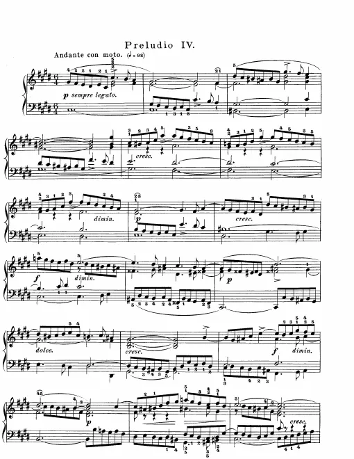 First page of Prelude and Fugue No.4 in C-sharp minor