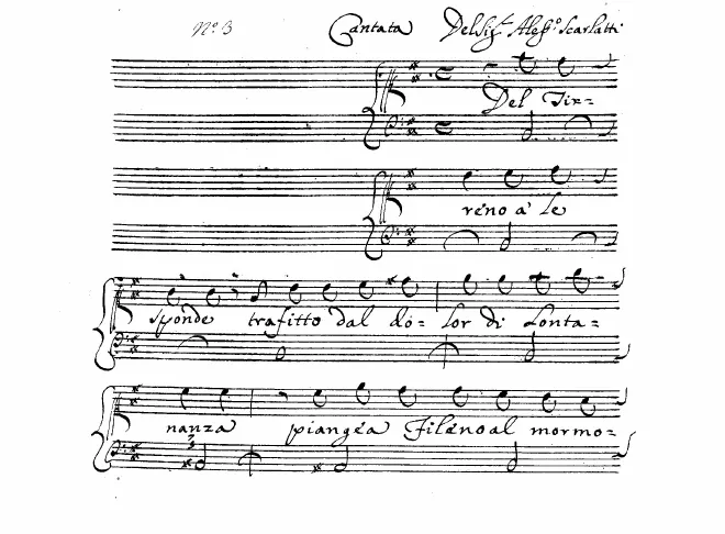 First page of Del Tirreno a le sponde ; Cantata di lontananza