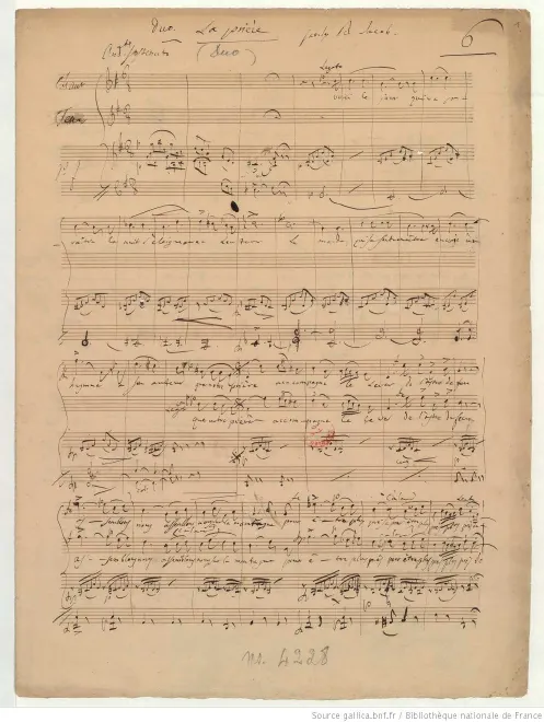 First page of La prière